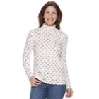 Women's Croft & Barrow&reg; Essential Mockneck Top, Size: Medium, Med Red