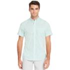 Big & Tall Izod Advantage Cool Fx Regular-fit Plaid Moisture-wicking Button-down Shirt, Men's, Size: L Tall, Green