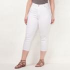 Plus Size Lc Lauren Conrad Capri Skinny Jeans, Women's, Size: 20 W, White