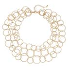 Circle Link Multi Strand Necklace, Women's, Gold