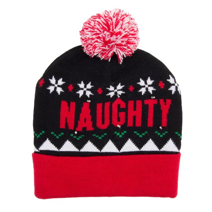 Wembley Holiday Light-up Pom Beanie, Men's, Naughty Or Nice