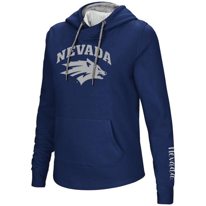Women's Nevada Wolf Pack Crossover Hoodie, Size: Xl, Blue (navy)
