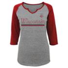 Women's Wisconsin Badgers Over The Line Tee, Size: Xl, Dark Grey