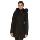 Women's Braetan Hooded Wool Blend Anorak Jacket, Size: Xl, Black