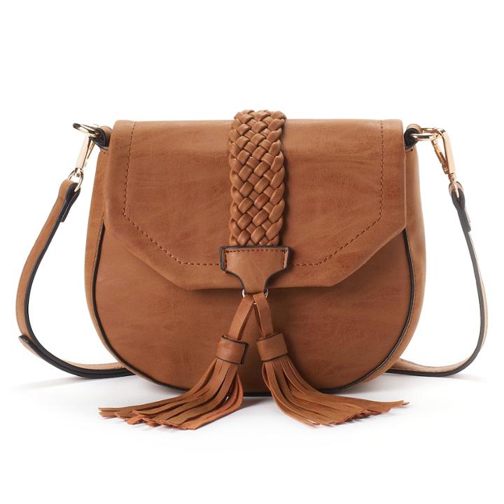 Mellow World Taylor Braided Tassel Crossbody Bag, Women's, Drk Purple