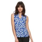 Women's Elle&trade; Smocked Ruffle Top, Size: Small, Blue