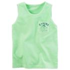 Boys 4-8 Carter's Chest Pocket Graphic Front & Back Tank Top, Boy's, Size: 7, Lt Green