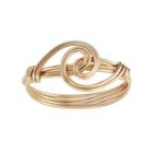 Journee Collection Gold Tone Sterling Silver Knot Ring, Women's, Size: 6, Yellow