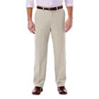 Men's Haggar Expandomatic Stretch Classic-fit Comfort Compression Waist Twill Pants, Size: 40x30, Natural