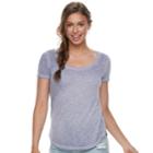 Juniors' Mudd&reg; Roadtrip Scoopneck Tee, Teens, Size: Medium, Med Purple