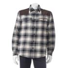 Men's Field & Stream Classic-fit Plaid Sherpa-lined Shirt Jacket, Size: Large, Natural