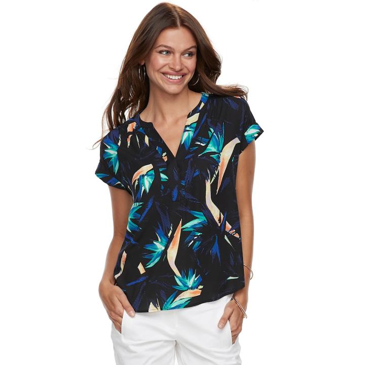 Women's Apt. 9&reg; Dolman Crepe Blouse, Size: Small, Oxford