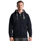 Men's Antigua Seattle Sounders Victory Full-zip Hoodie, Size: Large, Grey (charcoal)