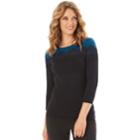 Women's Apt. 9&reg; Lace Yoke Sweater, Size: Large, Med Green
