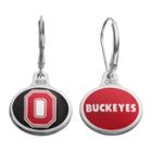 Fiora Ohio State Buckeyes Sterling Silver Team Logo Drop Earrings, Girl's, Red