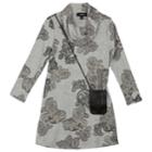 Girls 7-16 Iz Amy Byer Knit Swing Dress With Purse, Size: Large, Gray Print