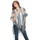 Mudd&reg; Burnout Paisley Fringed Kimono, Women's, Blue