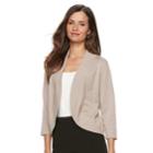 Women's Dana Buchman Jersey Stitch Bolero Jacket, Size: Medium, Med Beige