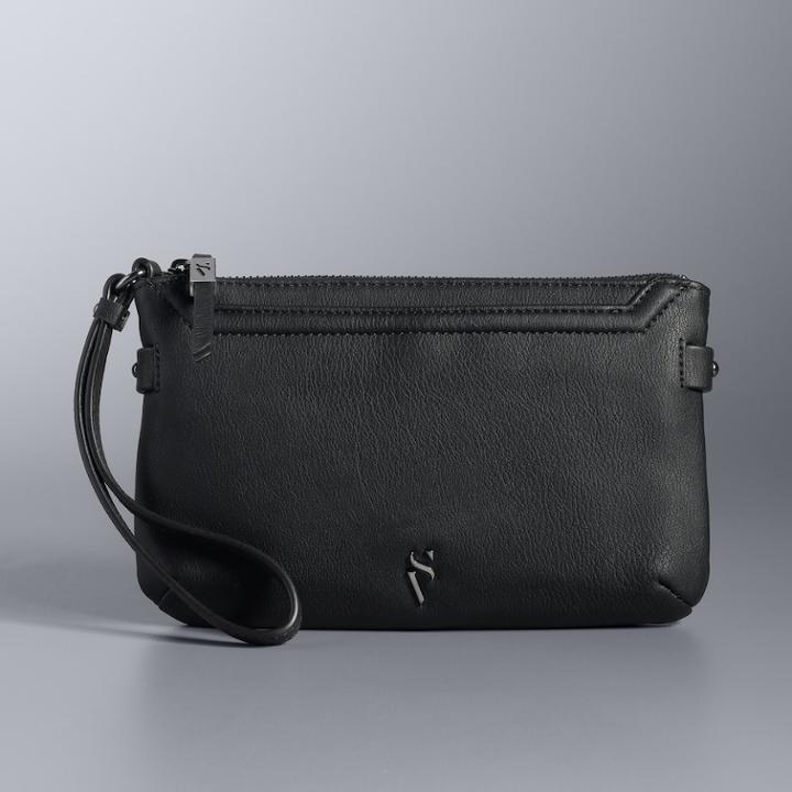 Simply Vera Vera Wang Joyce Wristlet, Women's, Black