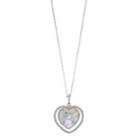Sterling Silver Crystal & Cubic Zirconia Reversible Heart Pendant Necklace, Women's, Size: 16, Yellow