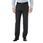 Men's Haggar Melange Slim-fit Flex-waist Pants, Size: 34x32, Grey (charcoal)