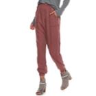 Juniors' So&reg; Zip-pocket Twill Low-rise Jogger Pants, Teens, Size: Medium, Red