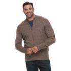 Big & Tall Croft & Barrow&reg; Classic-fit 7gg Super Soft Full-zip Sweater, Men's, Size: M Tall, Dark Brown
