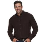Big & Tall Croft & Barrow&reg; Regular-fit Flannel Woven Button-down Shirt, Men's, Size: 3xl Tall, Dark Brown