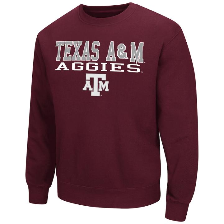 Men's Texas A & M Aggies Fleece Sweatshirt, Size: Medium, Med Red