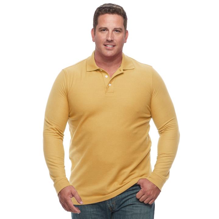 Big & Tall Croft & Barrow&reg; Classic-fit Stretch Performance Pique Polo, Men's, Size: Xxl Tall, Yellow