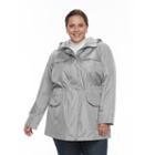 Plus Size Croft & Barrow&reg; Hooded Drawstring Anorak Jacket, Women's, Size: 3xl, Grey Other