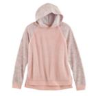 Girls 7-16 & Plus Size So&reg; Fleece Pullover Hoodie, Size: 12 1/2, Brt Pink