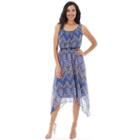 Women's Ab Studio Chevron Handkerchief Midi Dress, Size: Regular, Ovrfl Oth
