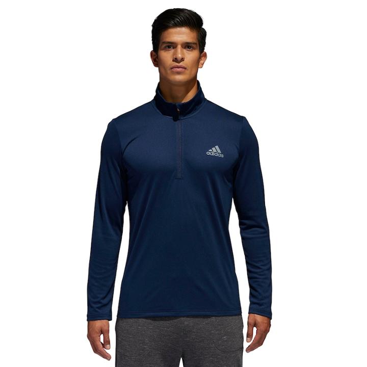 Men's Adidas Tech Quarter-zip Top, Size: Large, Blue (navy)