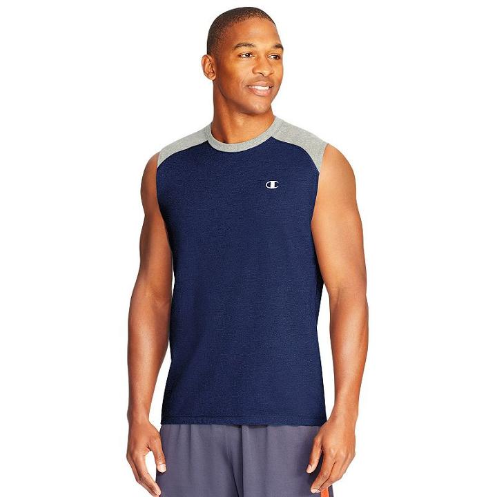 Men's Champion Vapor Muscle Tee, Size: Medium, Blue (navy)