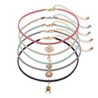 Mudd&reg; Flower, Key, Heart & Giraffe Pendant Choker Necklace Set, Women's, Multicolor