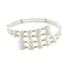 Pearlustre By Imperial 14k Gold Over Silver Freshwater Cultured Pearl Bypass Cuff Bracelet, Women's, White