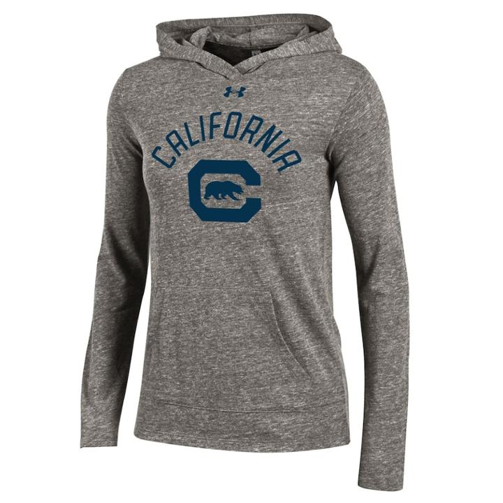 Women's Under Armour Cal Golden Bears Triblend Hoodie, Size: Xl, Grey