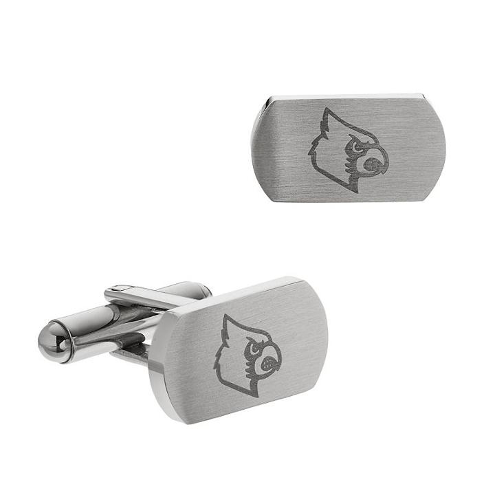 Fiora Stainless Steel Louisville Cardinals Cuff Links, Men's, Grey