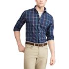 Men's Chaps Regular-fit Stretch Easy-care Button-down Shirt, Size: Xl, Blue (navy)