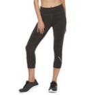 Women's Fila Sport&reg; Fleece Mid-rise Capri Leggings, Size: Xl, Black
