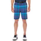 Men's Jack Nicklaus Regular-fit Staydri Madras Plaid Golf Shorts, Size: 40, Light Blue