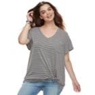 Juniors' Plus Size So&reg; Relaxed Pocket Tee, Teens, Size: 3xl, Med Grey