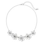 Lc Lauren Conrad Graduated Openwork Flower Necklace, Women's, Silver