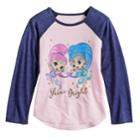 Girls 4-10 Jumping Beans&reg; Shimmer & Shine Glitter Graphic Tee, Size: 6, Dark Pink