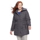 Plus Size Weathercast Hooded Quilted Walker Jacket, Women's, Size: 2xl, Grey