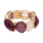 Dana Buchman Purple Geometric Stretch Bracelet, Women's, Multicolor