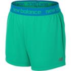 Girls 7-16 New Balance Core Performance Shorts, Girl's, Size: 10-12, Med Green