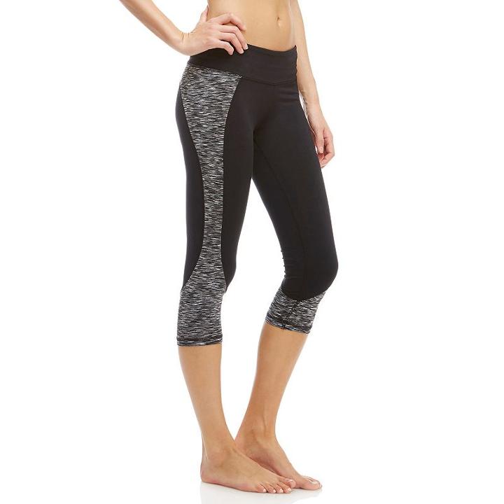 Women's Balance Collection Sofia Capri Workout Leggings, Size: Small, Black