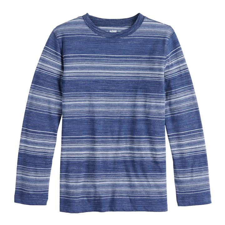 Boys 8-20 & Husky Urban Pipeline&reg; Striped Ultimate Tee, Size: Xl Husky, Med Grey